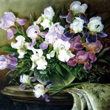 Схема вышивки «ирисы»