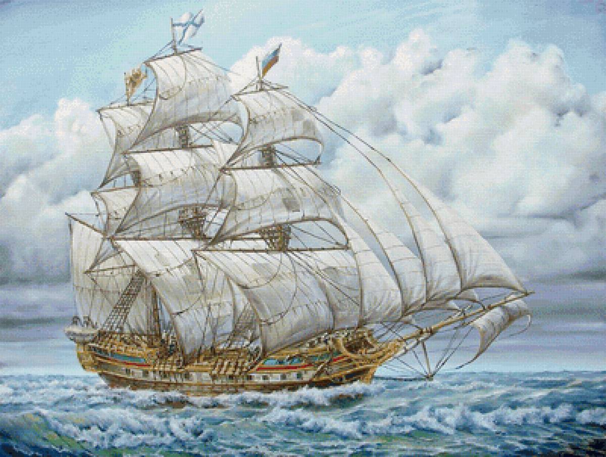 Парусник - морское, корабль, море - предпросмотр