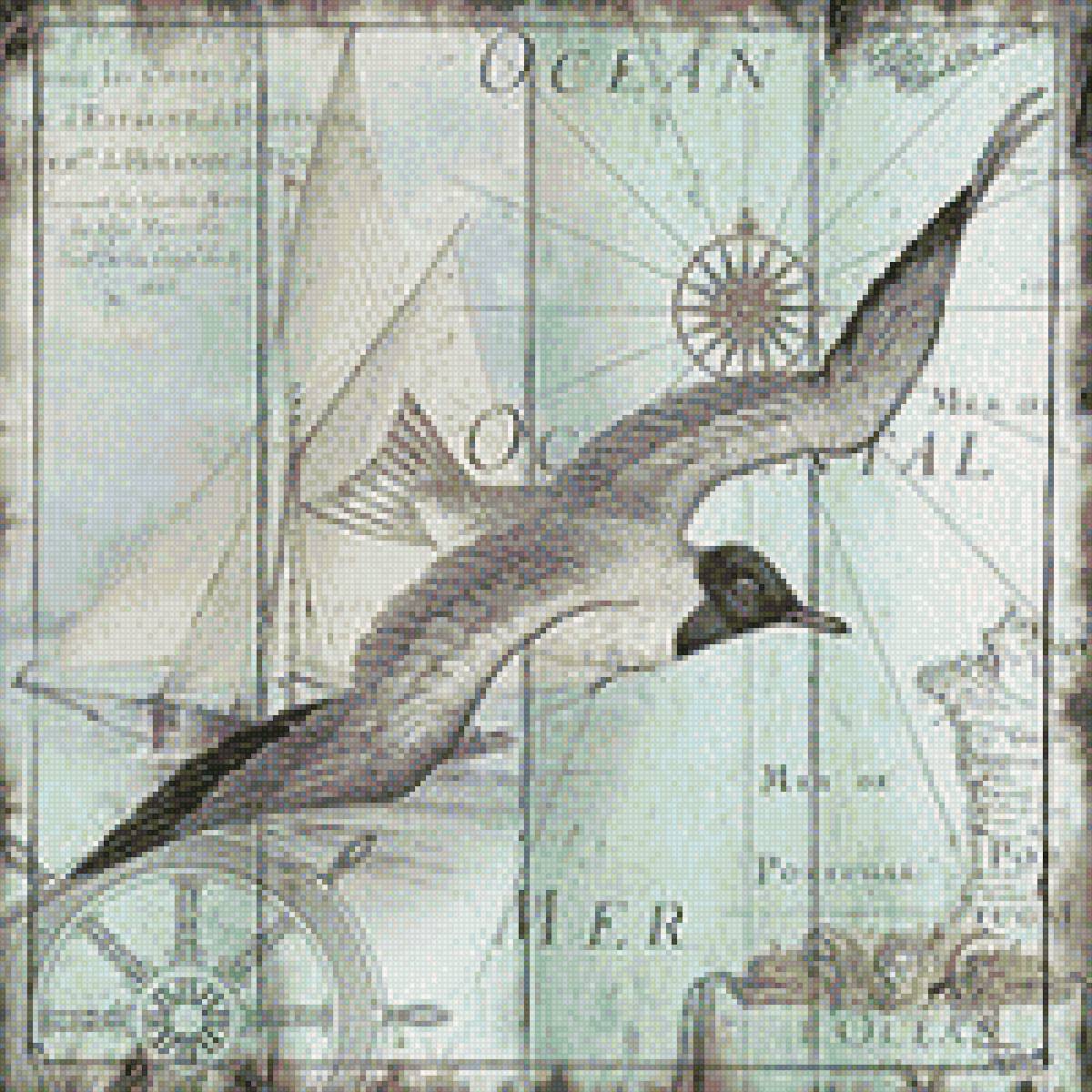 морское... - море, чайки - предпросмотр