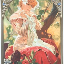 Схема вышивки «альфонс муха»