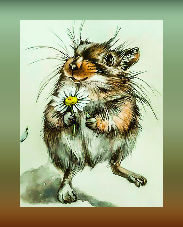 Мышонок с ромашкой - мышонок с ромашкой - оригинал