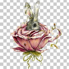 Схема вышивки «ЗАЙЧИК В РОЗОЧКЕ»