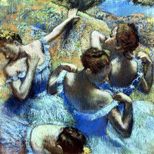 Оригинал схемы вышивки «Балерины в синем» (№1921922)
