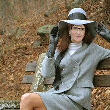 девушка в шляпе