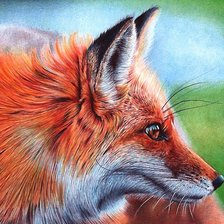 Схема вышивки «лиса»