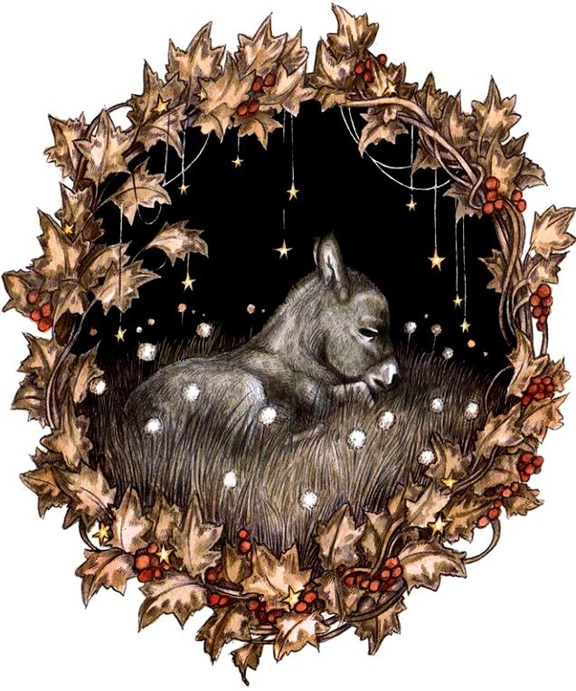 Сказочные иллюстрации Adam Oehlers - ослик - оригинал