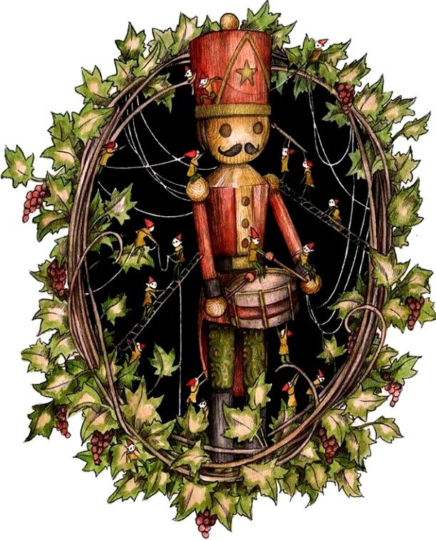 Сказочные иллюстрации Adam Oehlers - деревянный солдатик барабан - оригинал