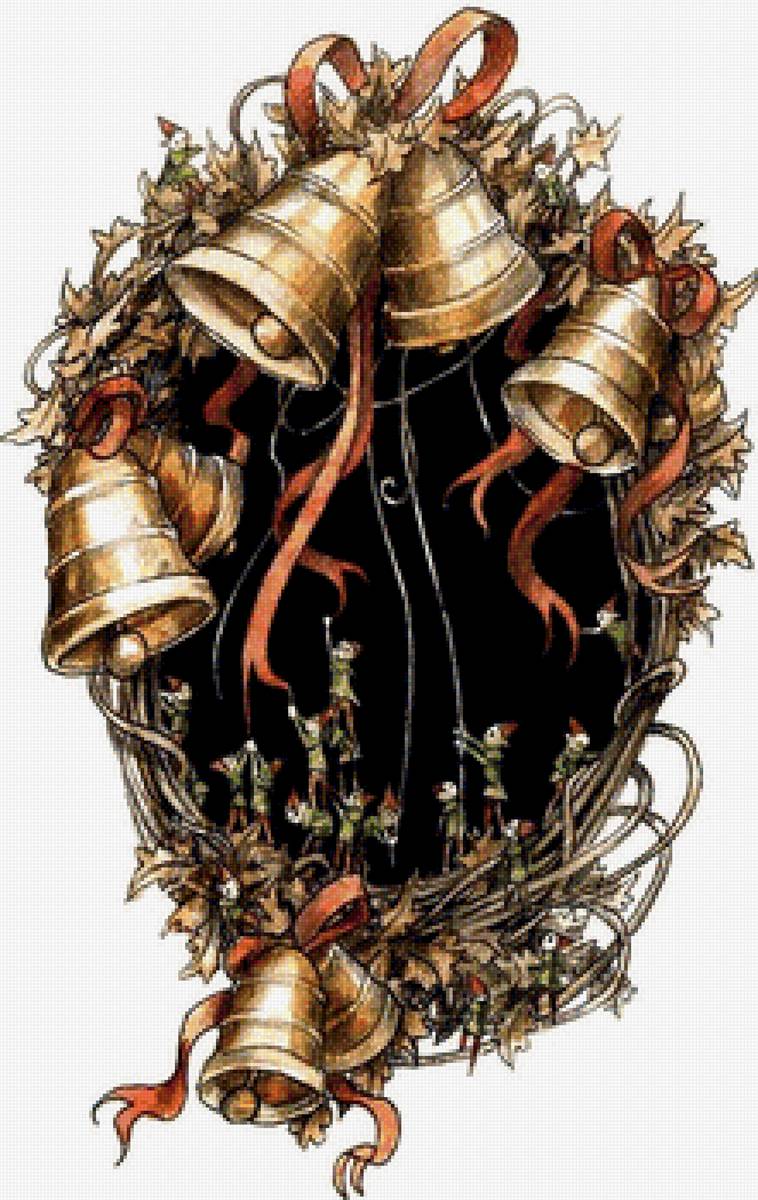 Сказочные иллюстрации Adam Oehlers - рождество гномики колокольчики ленты - предпросмотр