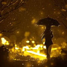 Схема вышивки «Девушка с зонтом»