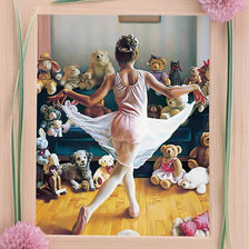 Схема вышивки «Представление для любимых игрушек»