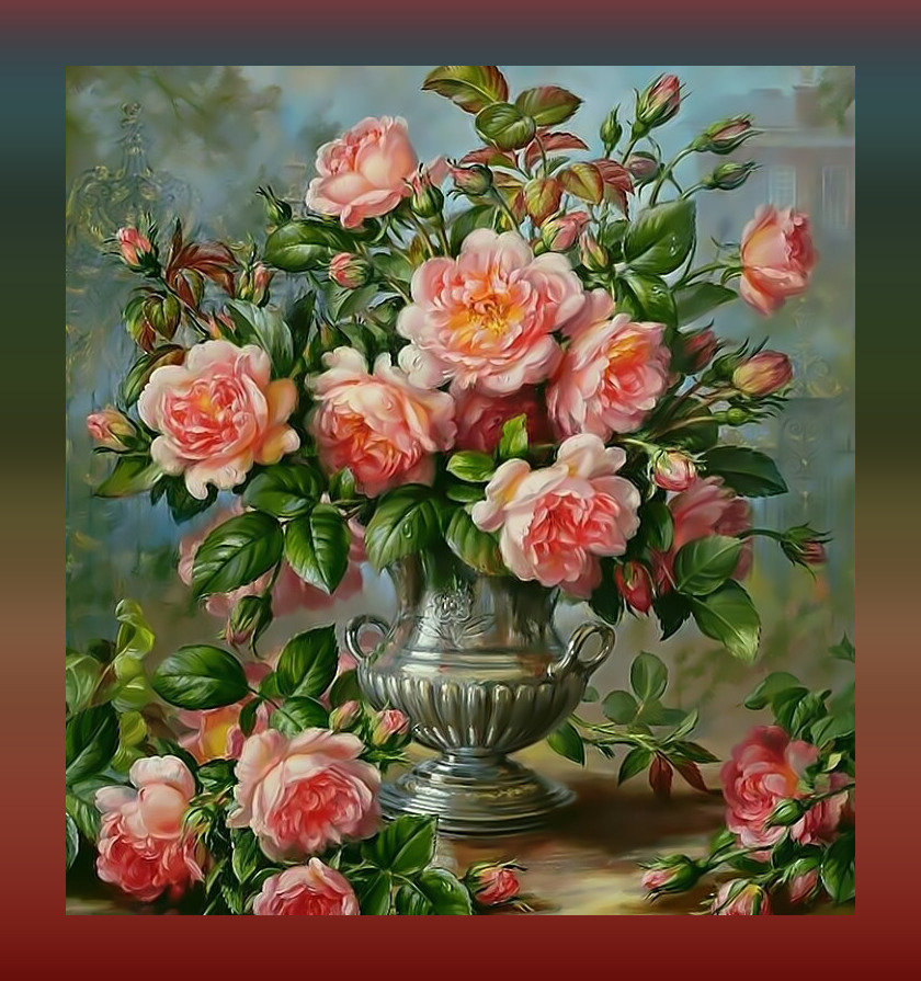 Розовые розы - розы цветы - оригинал