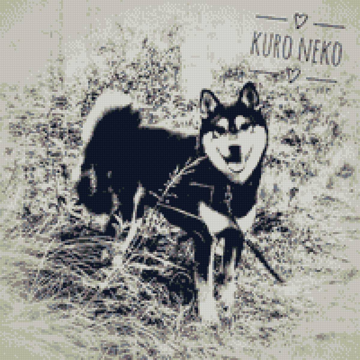 Неко 10 цветов - собака - предпросмотр