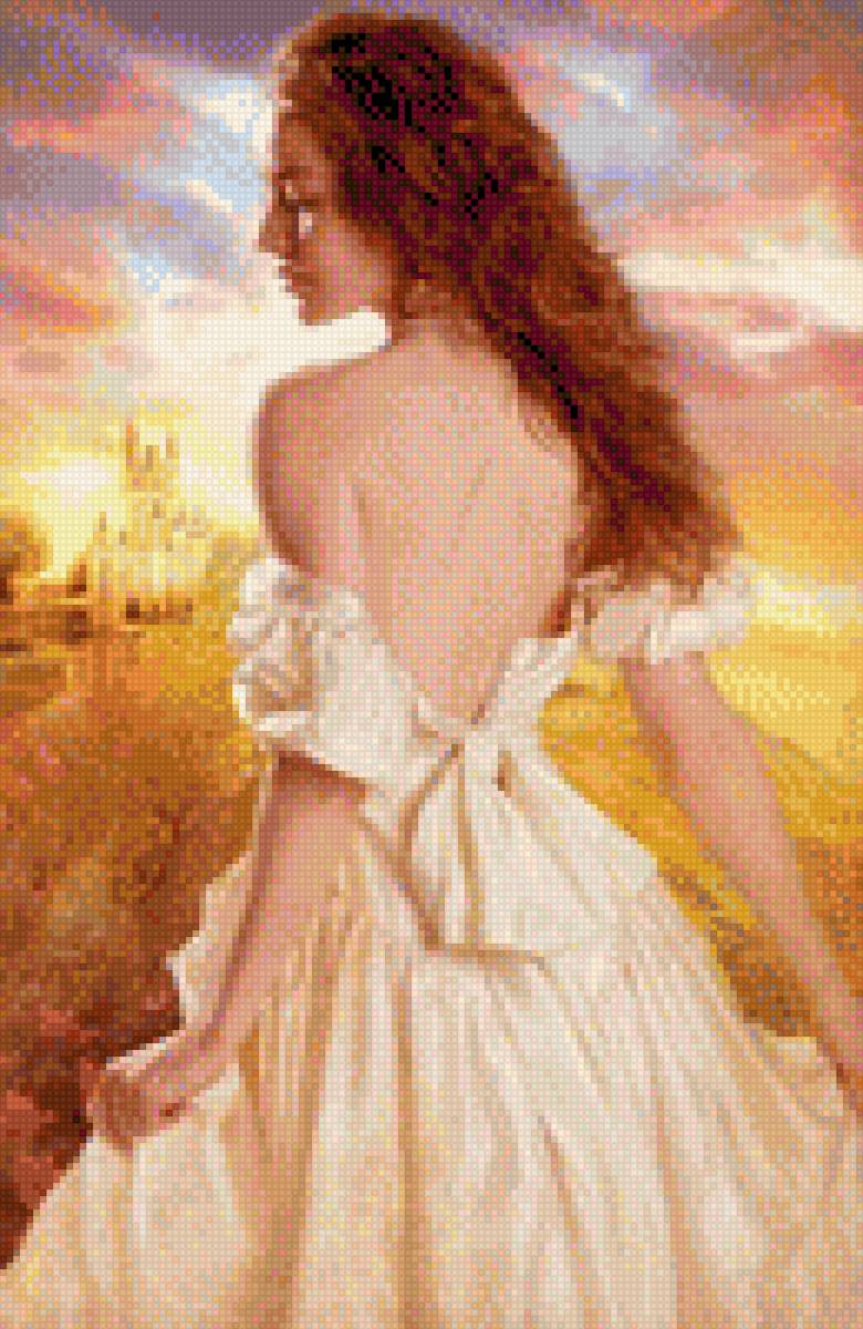 Девушка в белом - романтика, девушка - предпросмотр