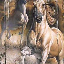 Оригинал схемы вышивки «Белые кони» (№1925703)
