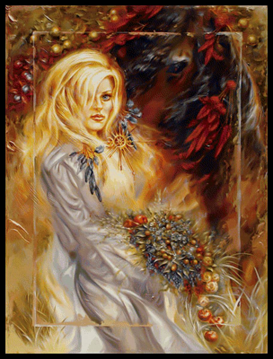 Девушка и вороной - девушка букет вороной конь - предпросмотр