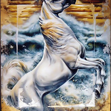Оригинал схемы вышивки «Белый конь» (№1925711)