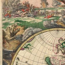 Схема вышивки «Карта мира 1680 г (верх -1)»