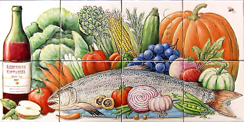 Имитация плитки. - картинки для кухни. - оригинал