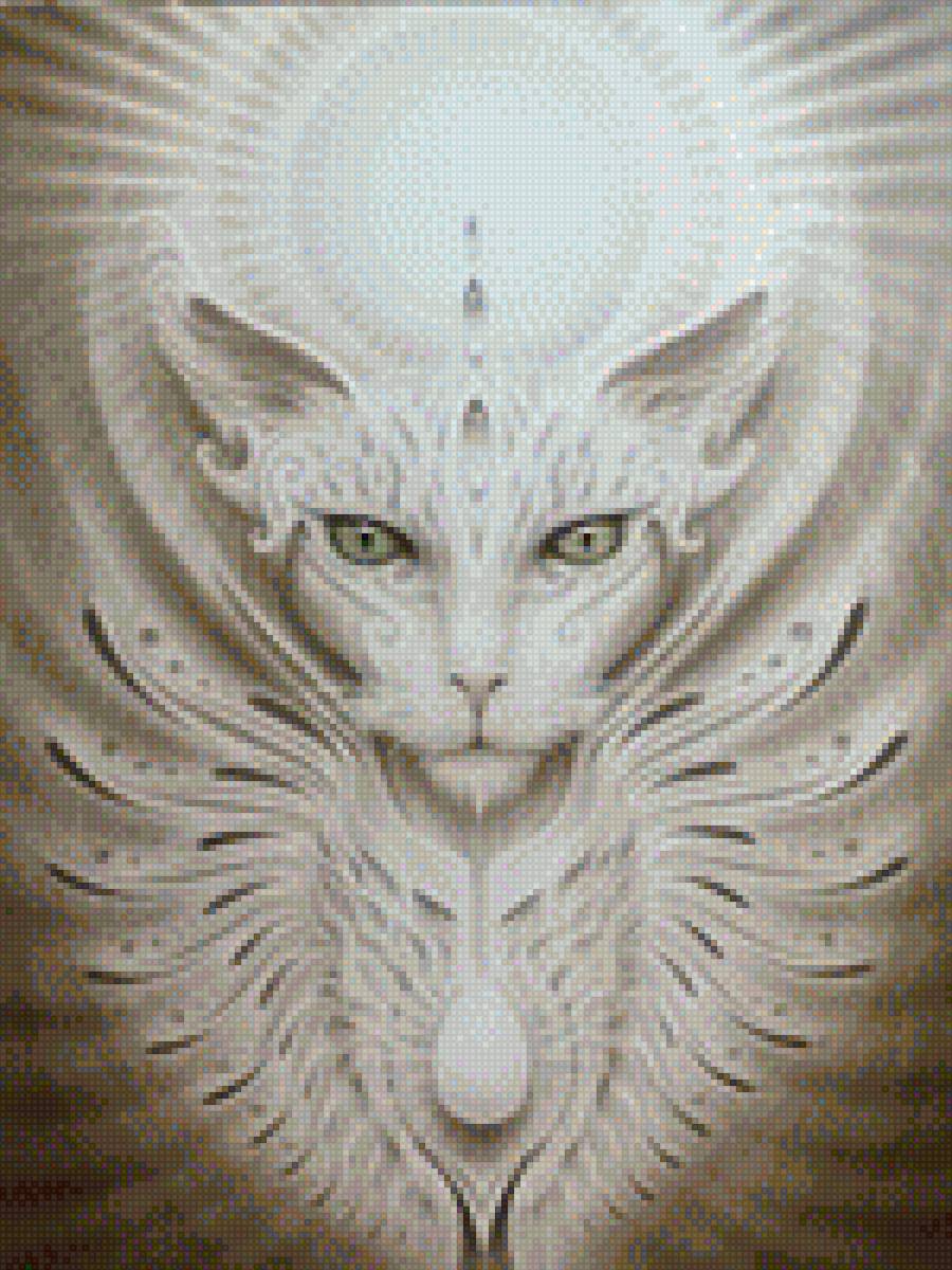 Кися 2 - монохром, беж, египтянка, кошка - предпросмотр