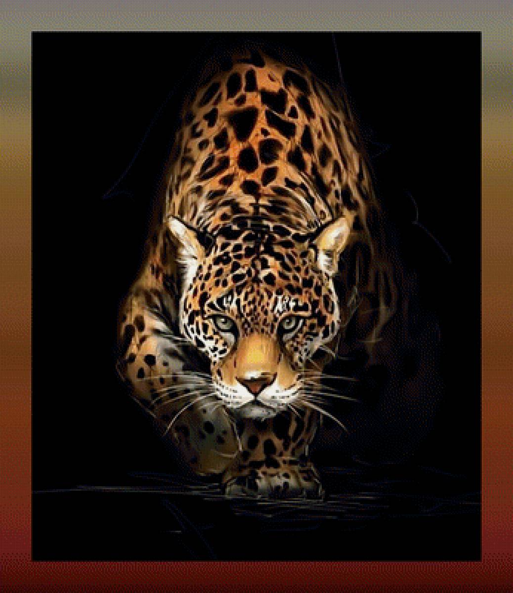 Крадущийся - леопард хищник взгляд - предпросмотр
