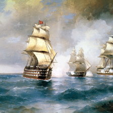 Схема вышивки «Айвазовский И. - "Бриг «Меркурий»..."»