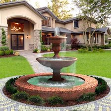 Схема вышивки «Дом с фонтаном»