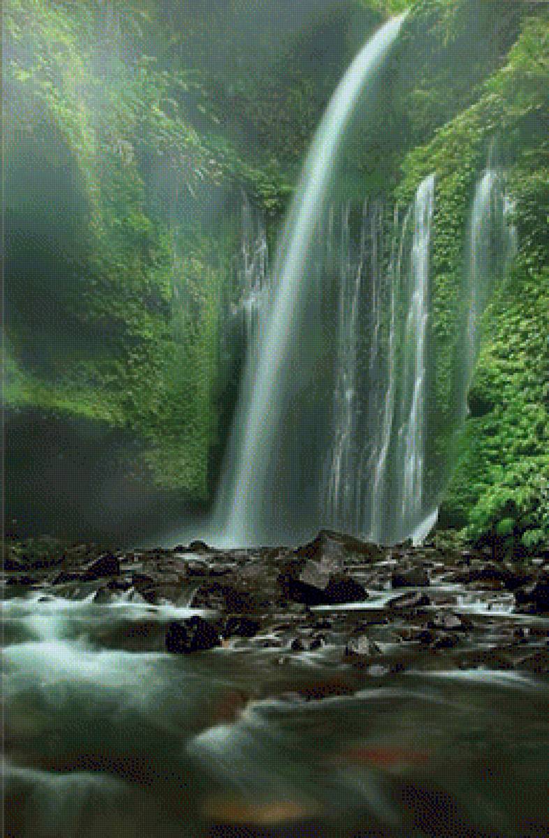 ВОДОПАД - водопад, вода, пейзаж, by adhi prayoga - предпросмотр