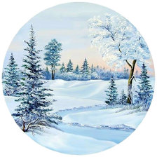 Схема вышивки «Зимний пейзаж»