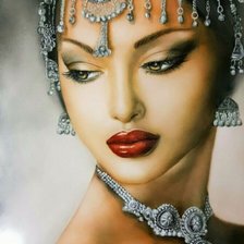 Схема вышивки «Девушка»