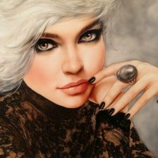 Схема вышивки «Девушка»