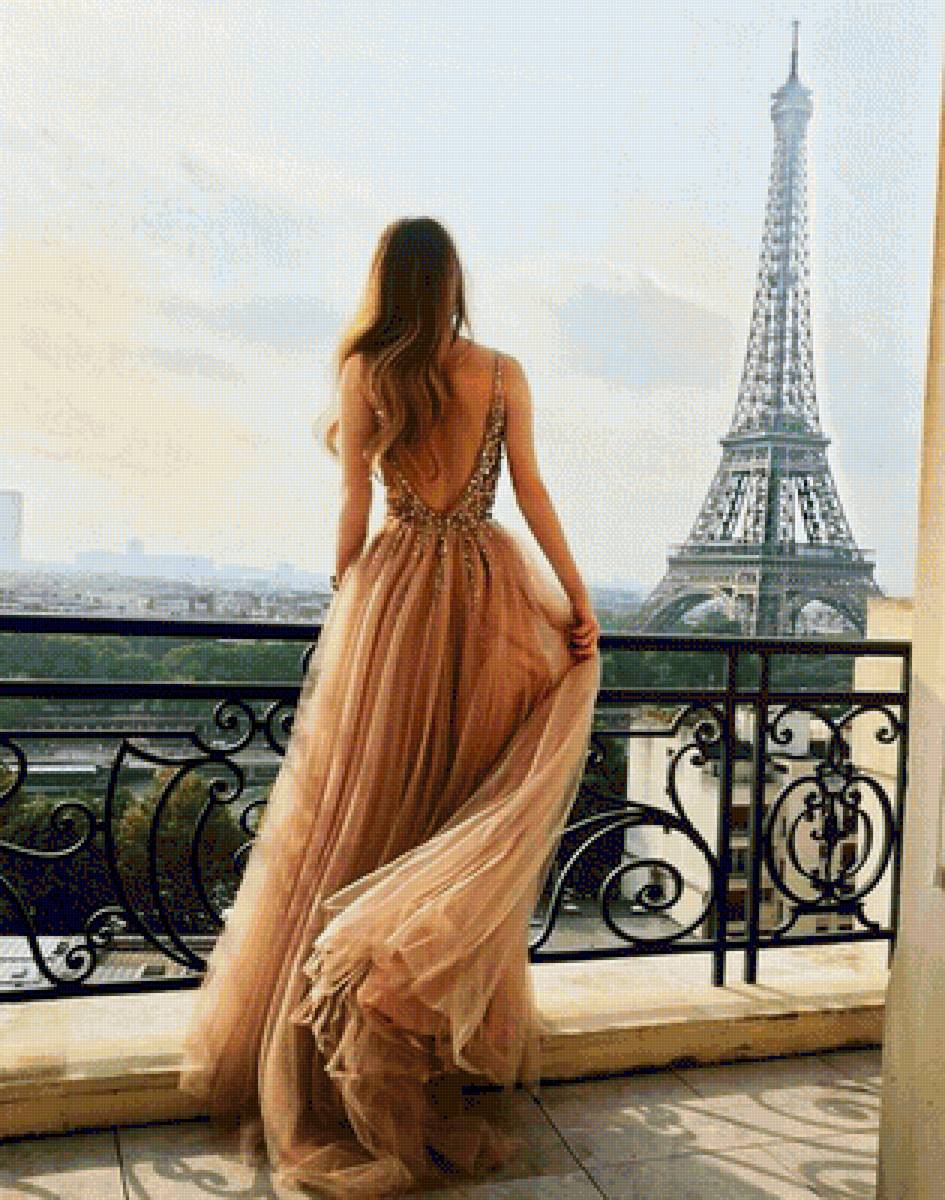 Париж - париж и девушка - предпросмотр