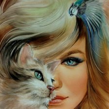 Схема вышивки «Девушка»