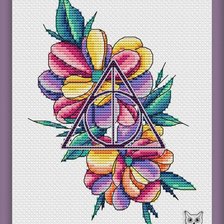 Оригинал схемы вышивки «Flowers for Harry Potter» (№1928313)