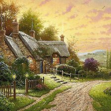 Схема вышивки «ДОМИК У ДОРОГИ»