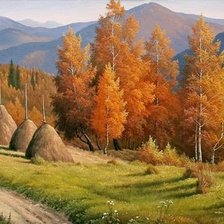 Схема вышивки «пейзаж»