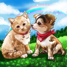 Схема вышивки «Верные друзья»