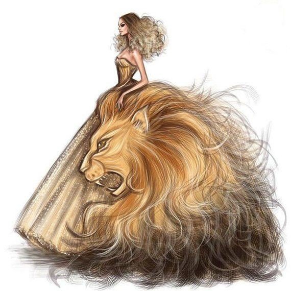 ЖЕНЩИНА-ЛЬВИЦА - женщина, лев, животное - оригинал