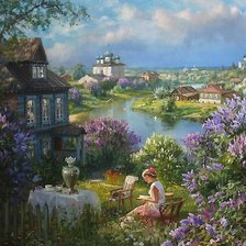 Схема вышивки «ДЕРЕВЕНСКАЯ ИДИЛЛИЯ»