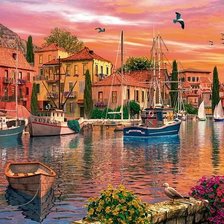 Схема вышивки «пейзаж»