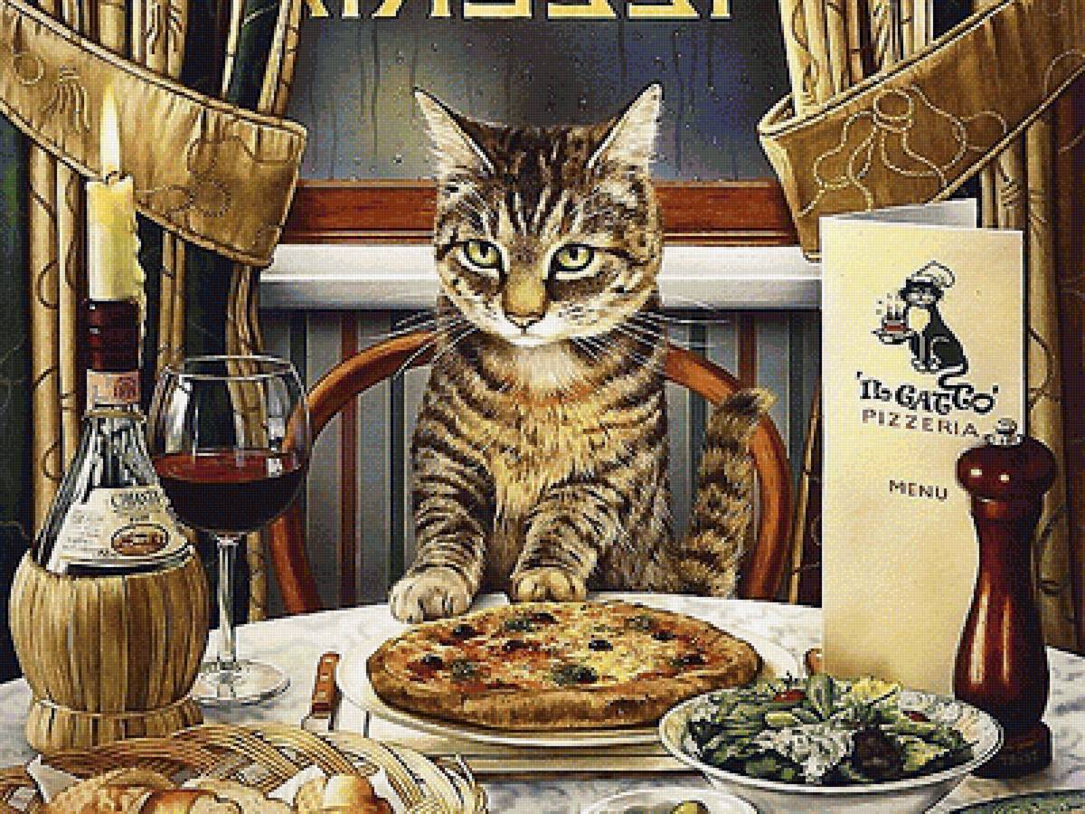 обед кота - кот - предпросмотр