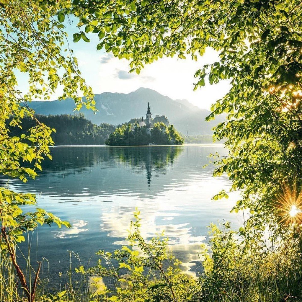 Пейзаж озеро Блед, Словения - пейзаж - оригинал