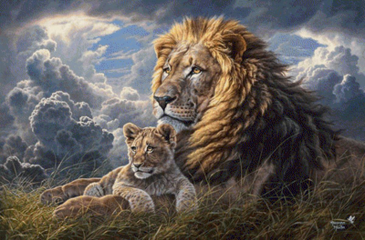 Like Father Like Son. - abraham hunter paintings.animals. - предпросмотр