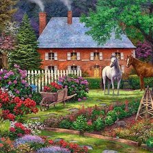 Схема вышивки «САД В ЦВЕТУ»