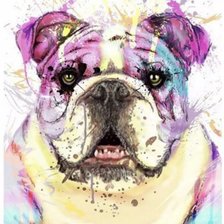 Схема вышивки «Бульдог»