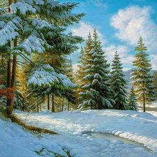 Схема вышивки «пейзаж»