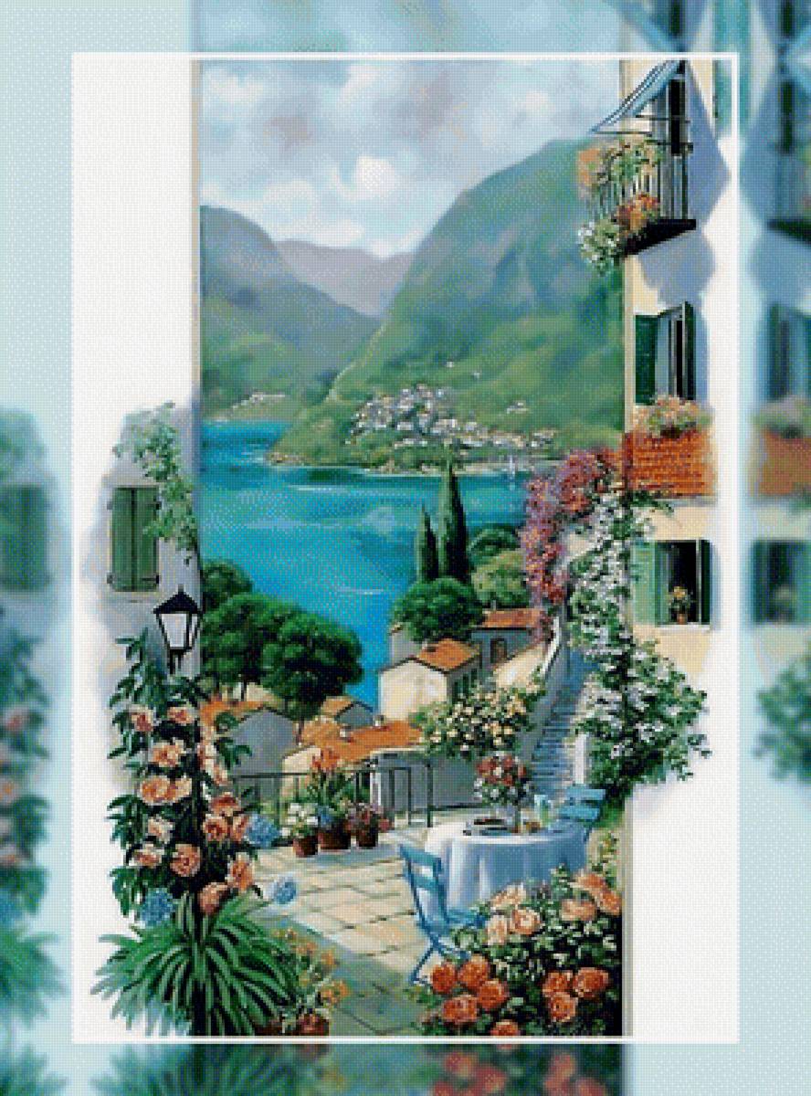 Пейзаж у моря - пейзаж горы море улицы цветы лето небо - предпросмотр