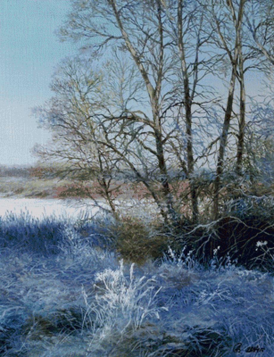 Художник — Сергей Владимирович Дорофеев - зима, пейзаж, художник - предпросмотр