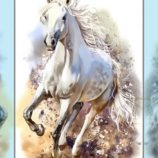 Схема вышивки «Бегущий конь»