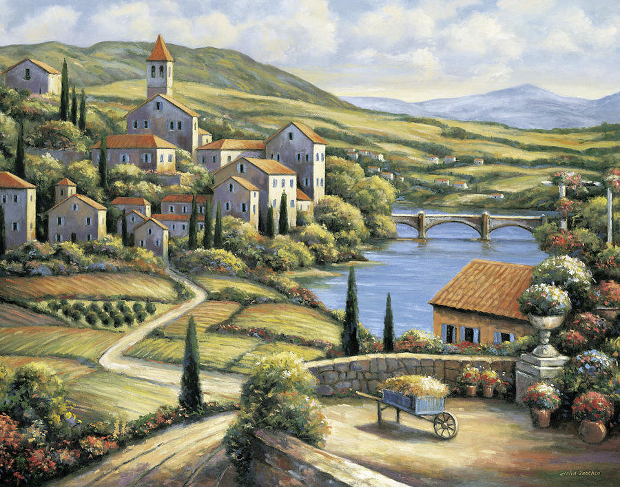 The Village A. - john zaccheo paintings.landscapes.scenarys. - оригинал