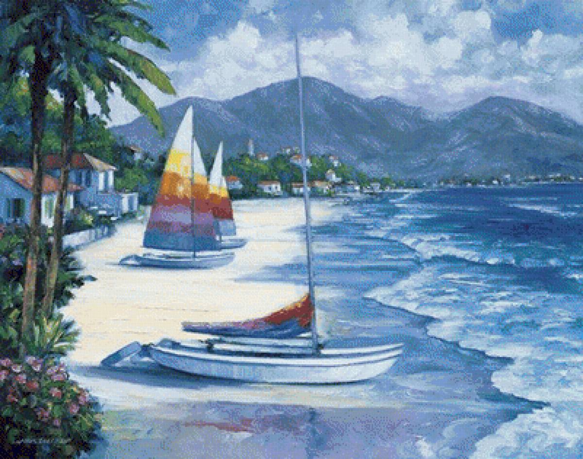 Tropical Breezes. - john zaccheo paintings.seascapes. - предпросмотр